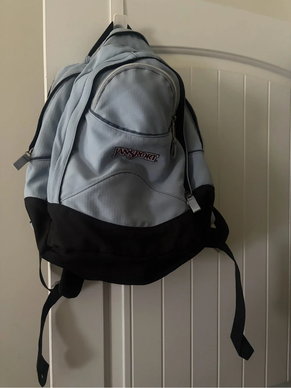 JanSport Light Blue and Black Backpack